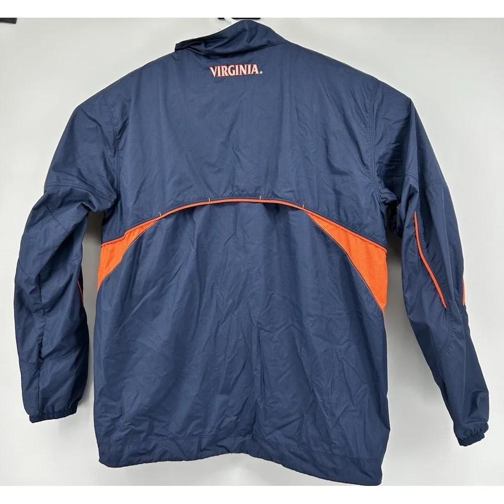 Nike‎ Storm Fit Virginia Cavaliers Mens 1/4 Zip Windbreaker Jacket Sz Small Blue